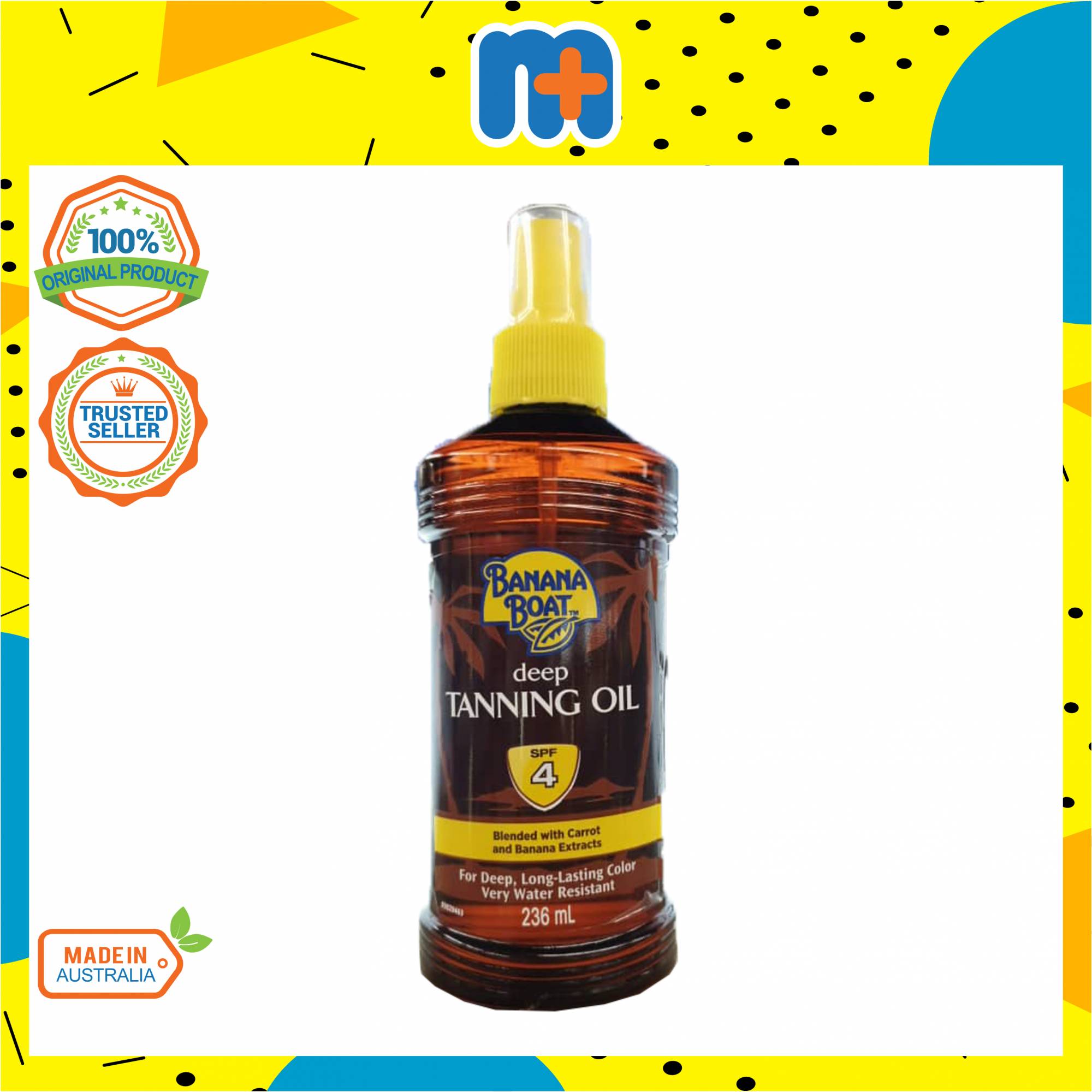 [MPLUS] BANANA BOAT Deep Tanning Oil SPF4 236ml